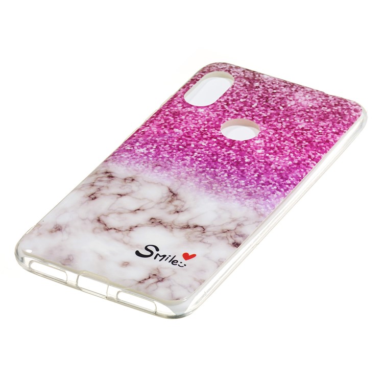 Marble Pattern IMD TPU Case Accessory for Xiaomi Redmi Note 6 Pro - Style J-3
