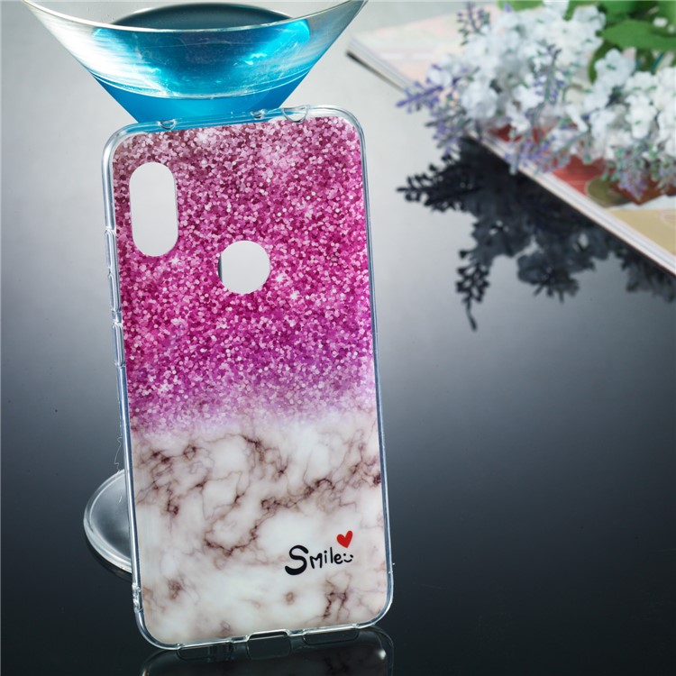Marble Pattern IMD TPU Case Accessory for Xiaomi Redmi Note 6 Pro - Style J-5