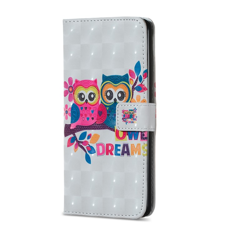 Embossing Pattern PU Leather Protective Case for Xiaomi Redmi Note 5 Pro (Dual Camera) / Redmi Note 5 (China) - Owls-3