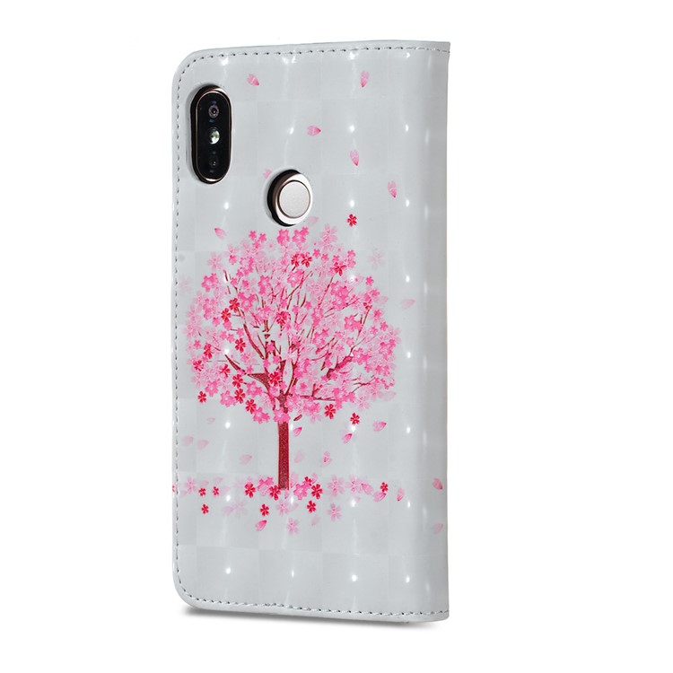 Embossing Pattern PU Leather Protective Cover for Xiaomi Redmi Note 5 Pro (Dual Camera) / Redmi Note 5 (China) - Flowered Tree-4