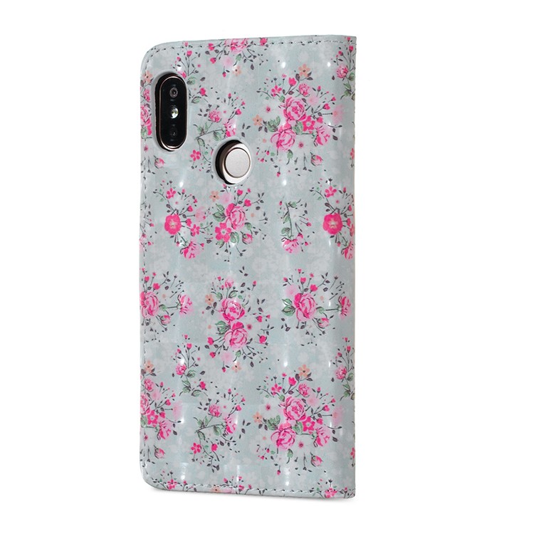 Embossing Pattern PU Leather Protective Shell for Xiaomi Redmi Note 5 Pro (Dual Camera) / Redmi Note 5 (China) - Vivid Flowers-4