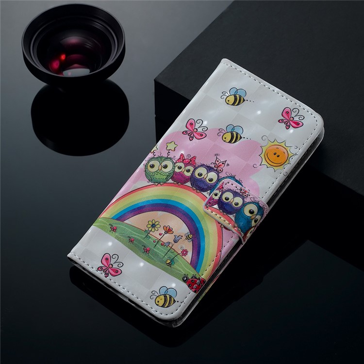 Embossing Pattern PU Leather Protective Mobile Phone Case for Xiaomi Redmi Note 5 Pro (Dual Camera) / Redmi Note 5 (China) - Animals and Flowers-8