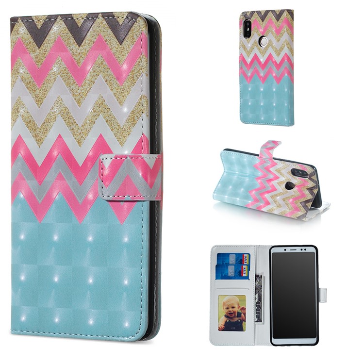 Embossing Pattern PU Leather Protective Case with Stand for Xiaomi Redmi Note 5 Pro (Dual Camera) / Redmi Note 5 (China) - Twill-1