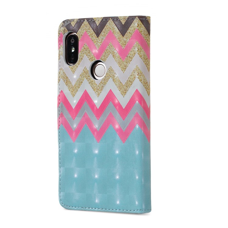 Embossing Pattern PU Leather Protective Case with Stand for Xiaomi Redmi Note 5 Pro (Dual Camera) / Redmi Note 5 (China) - Twill-4