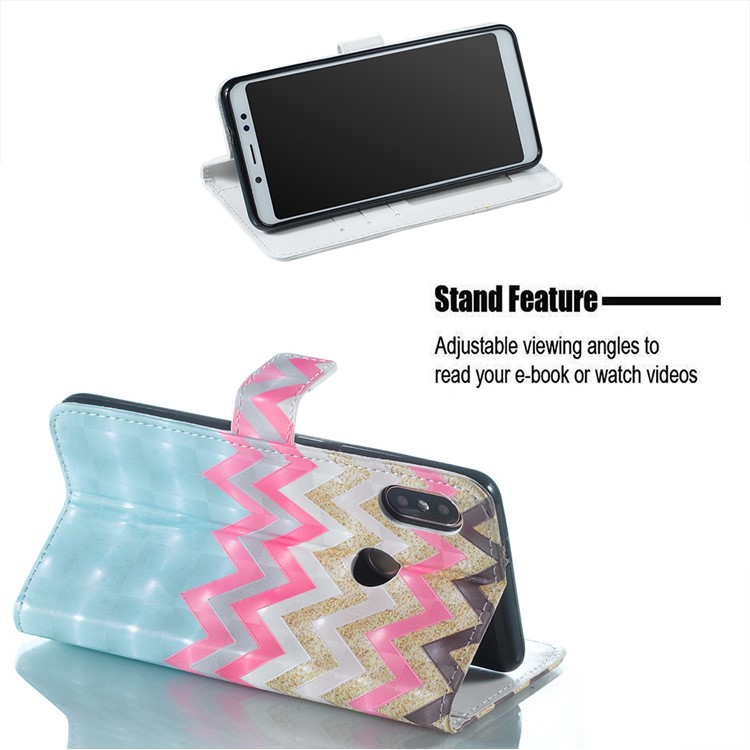 Embossing Pattern PU Leather Protective Case with Stand for Xiaomi Redmi Note 5 Pro (Dual Camera) / Redmi Note 5 (China) - Twill-5