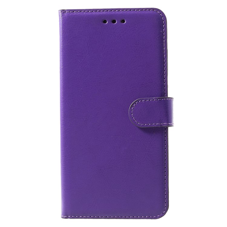5 Card Slots Leather Wallet Case Cover for Xiaomi Redmi Note 6 Pro - Purple-1