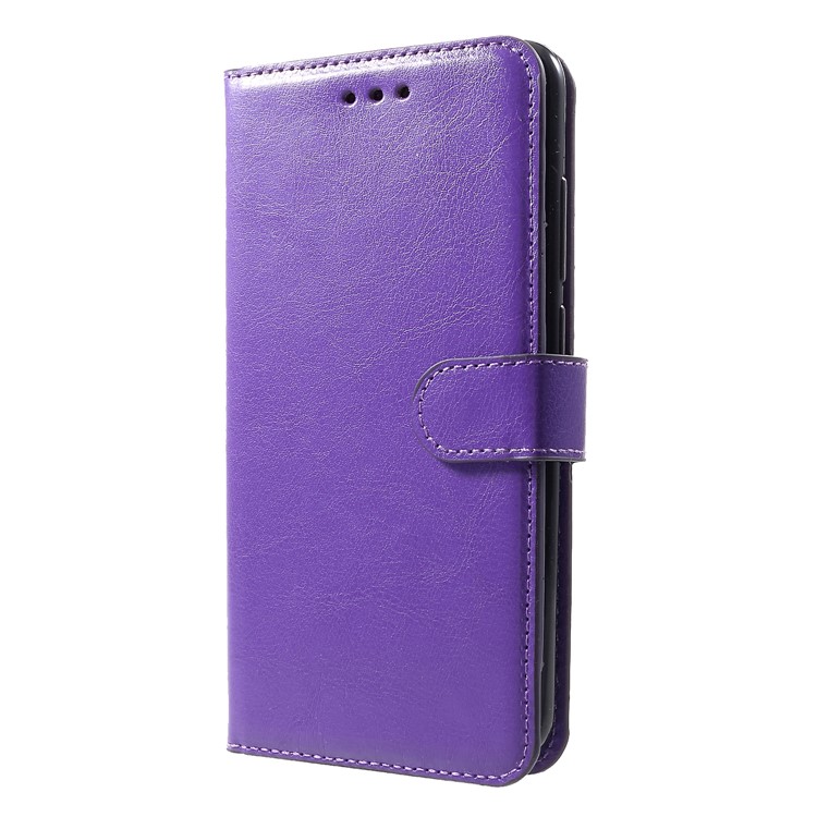 5 Card Slots Leather Wallet Case Cover for Xiaomi Redmi Note 6 Pro - Purple-3