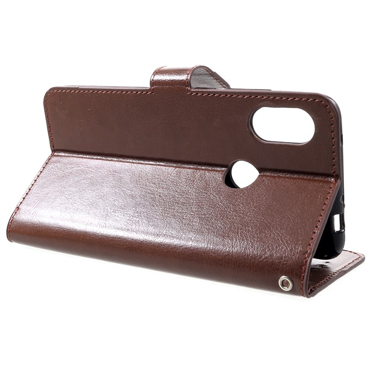 5 Card Slots Leather Wallet Shell for Xiaomi Redmi Note 6 Pro - Brown-4