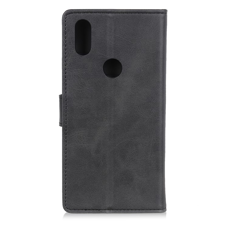 Matte PU Leather Wallet Stand Phone Case for Xiaomi Mi Mix 3 - Black-6