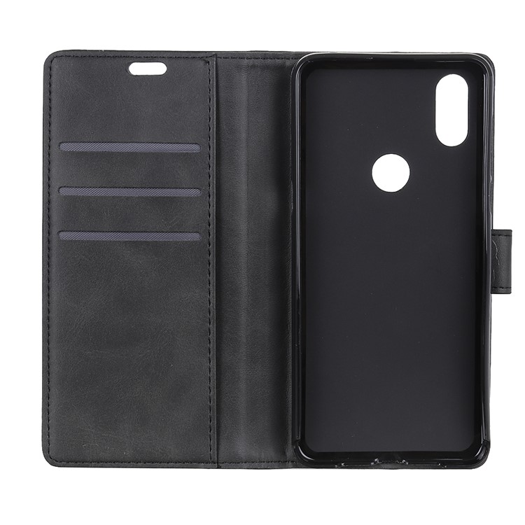 Matte PU Leather Wallet Stand Phone Case for Xiaomi Mi Mix 3 - Black-7