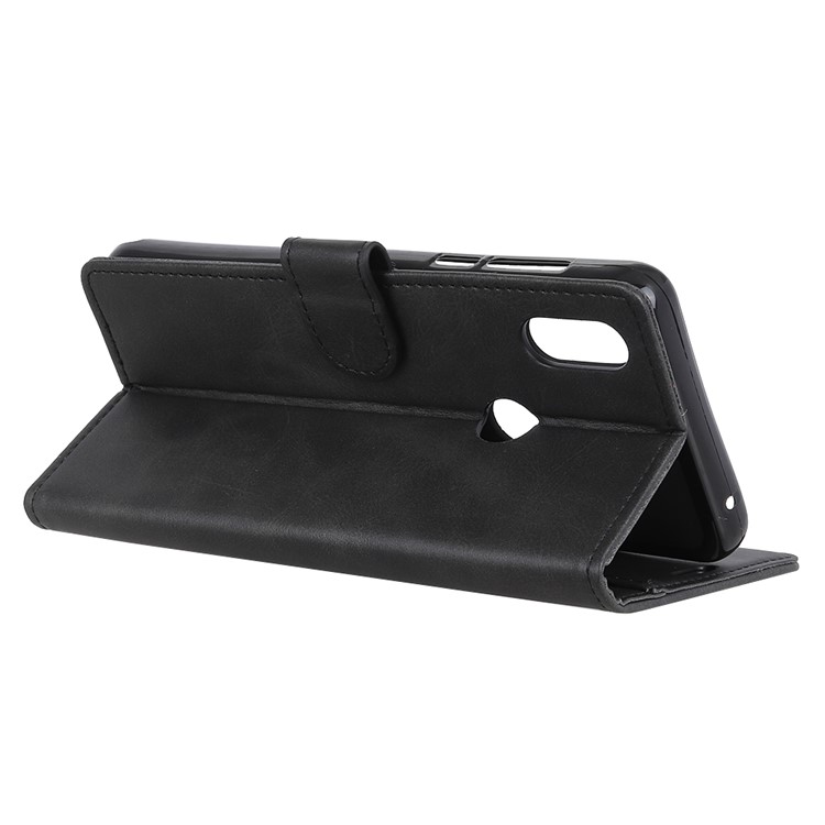 Matte PU Leather Wallet Stand Phone Case for Xiaomi Mi Mix 3 - Black-8