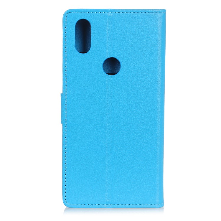 For Xiaomi Mi Mix 3 Litchi Skin PU Leather Wallet Casing - Blue-4