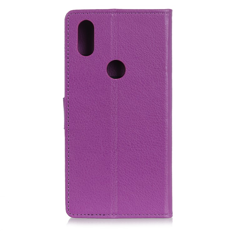 For Xiaomi Mi Mix 3 Litchi Skin PU Leather Wallet Cell Phone Case - Purple-4