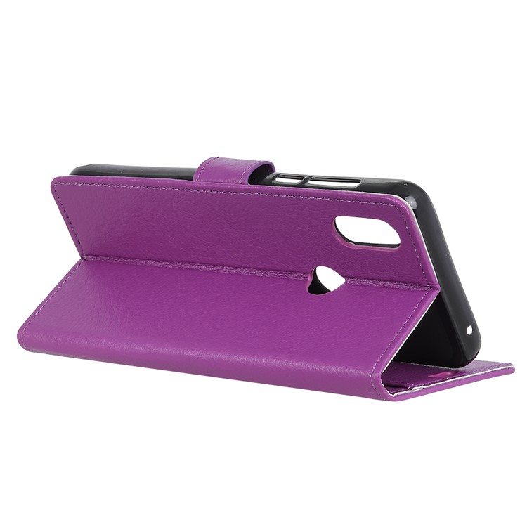 For Xiaomi Mi Mix 3 Litchi Skin PU Leather Wallet Cell Phone Case - Purple-6