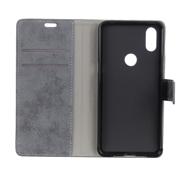 Vintage Style Wallet PU Leather Stand Flip Case for Xiaomi Mi Mix 3 / Mix 3 5G - Grey-5