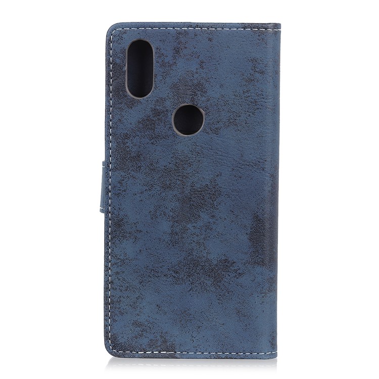 Vintage Style Wallet PU Leather Stand Flip Cover for Xiaomi Mi Mix 3 / Mix 3 5G - Blue-4