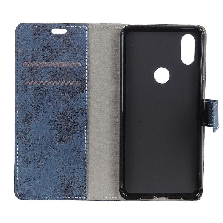 Vintage Style Wallet PU Leather Stand Flip Cover for Xiaomi Mi Mix 3 / Mix 3 5G - Blue-5