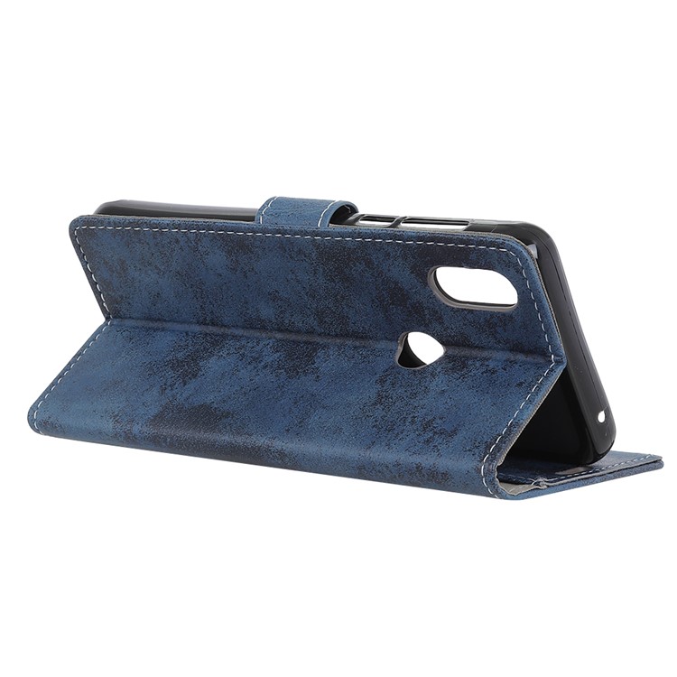 Vintage Style Wallet PU Leather Stand Flip Cover for Xiaomi Mi Mix 3 / Mix 3 5G - Blue-6