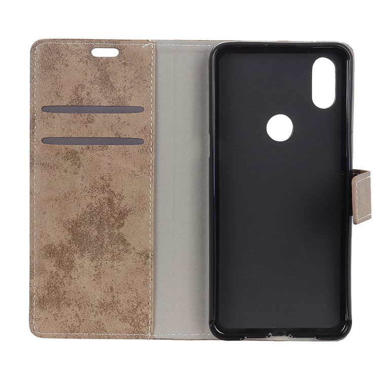 Vintage Style Wallet PU Leather Stand Phone Casing for Xiaomi Mi Mix 3 - Khaki-5
