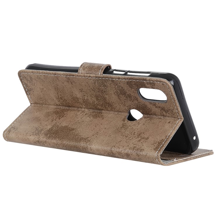 Vintage Style Wallet PU Leather Stand Phone Casing for Xiaomi Mi Mix 3 - Khaki-6