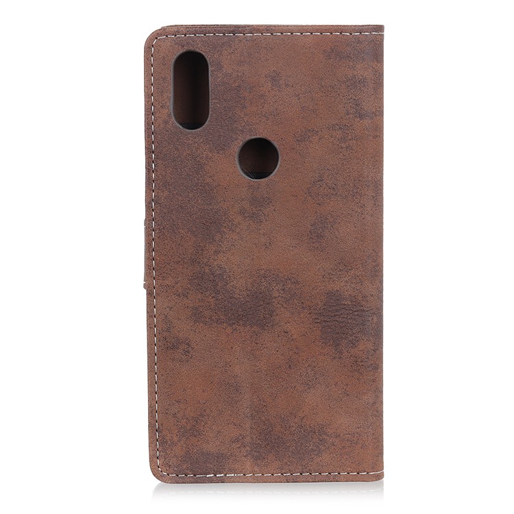 Vintage Style Wallet PU Leather Stand Cell Phone Case for Xiaomi Mi Mix 3 - Brown-4