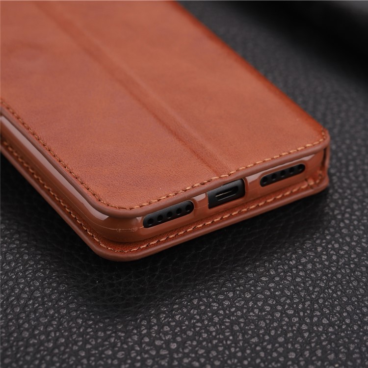 AZNS Leather Stand Casing with Card Slots for Xiaomi Mi A2 Lite / Redmi 6 Pro - Brown-12