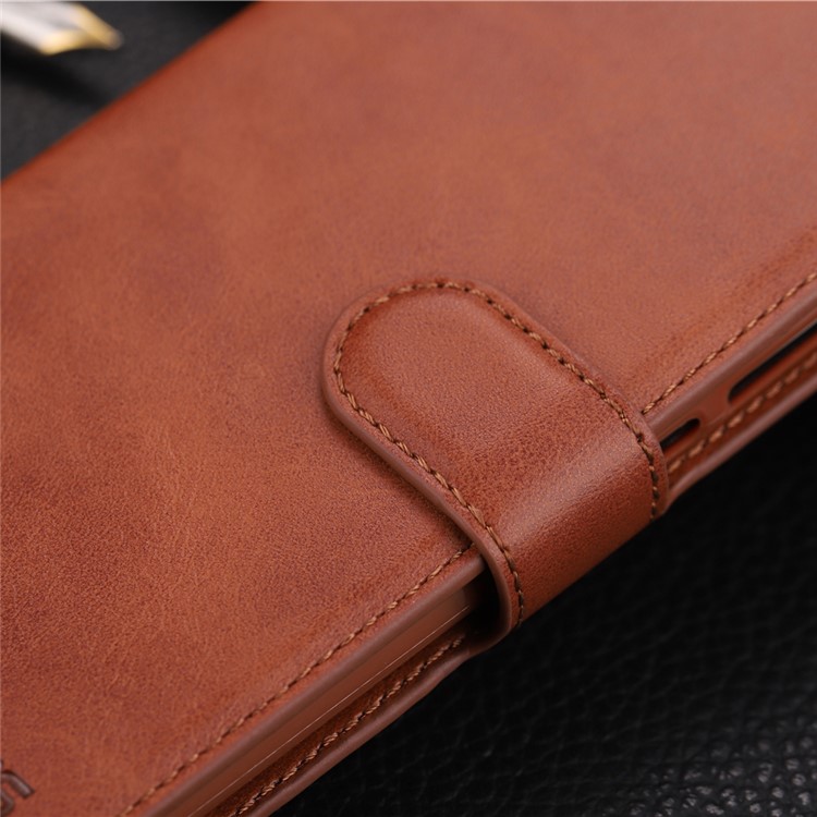 AZNS Leather Stand Casing with Card Slots for Xiaomi Mi A2 Lite / Redmi 6 Pro - Brown-3