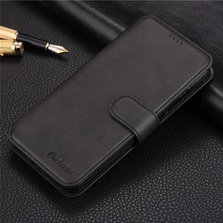 AZNS Leather Stand Shell with Card Slots for Xiaomi Mi A2 Lite / Redmi 6 Pro - Black-1