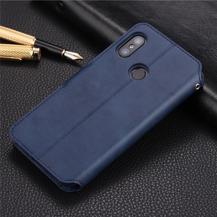 AZNS Leather Stand Mobile Case with Card Slots for Xiaomi Mi A2 Lite / Redmi 6 Pro - Blue-2