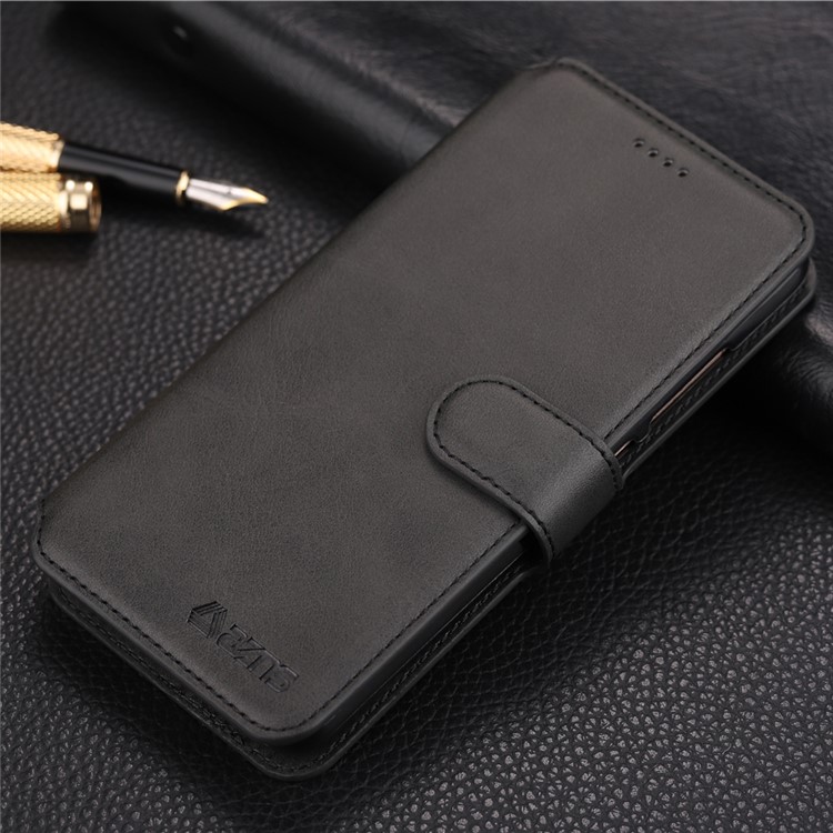 AZNS Wallet Leather Stand Cover for Xiaomi Redmi 6A (Single 12MP Rear Camera) - Black-1