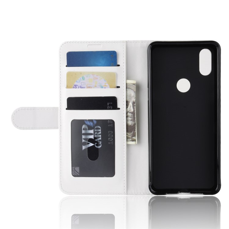 Crazy Horse Wallet Leather Stand Cover for Xiaomi Mi Mix 3 - White-4