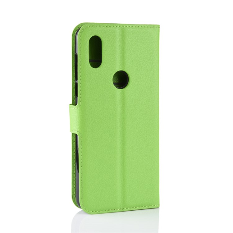 Litchi Skin Leather Wallet Stand Case for Xiaomi Mi Mix 3 / Mix 3 5G - Green-6