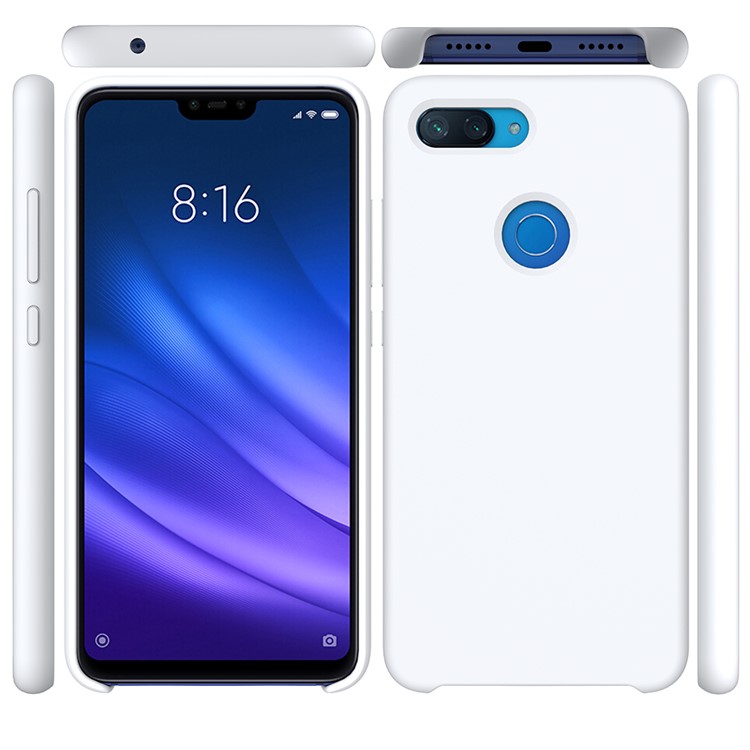 Liquid Silicone Accessory Shell for Xiaomi Mi 8 Lite / Xiaomi Mi 8 Youth (Mi 8X) - White-2