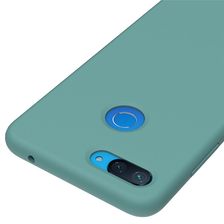 Liquid Silicone Phone Casing Shell for Xiaomi Mi 8 Lite / Xiaomi Mi 8 Youth (Mi 8X) - Cyan-3