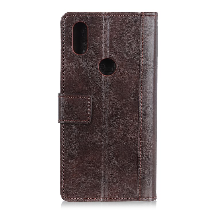 Flip Rivet Magnetic Leather Stand Wallet Phone Cover for Xiaomi Mi Mix 3 / Mix 3 5G - Brown-8