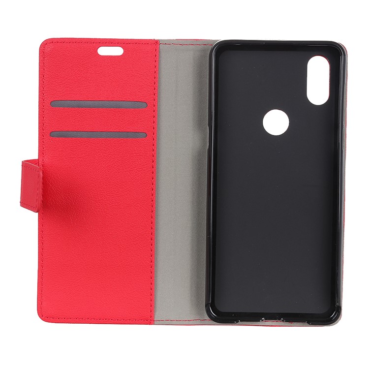 Wallet Stand PU Leather Mobile Shell for Xiaomi Mi Mix 3 - Red-5