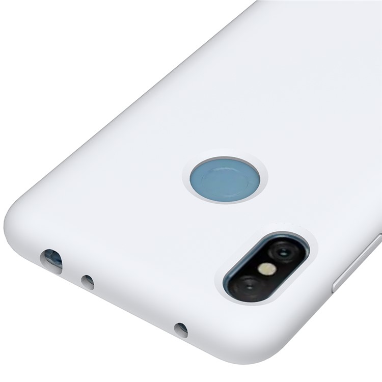 Capa Móvel de Silicone Líquido Para Xiaomi Redmi Note 6 Pro - Branco