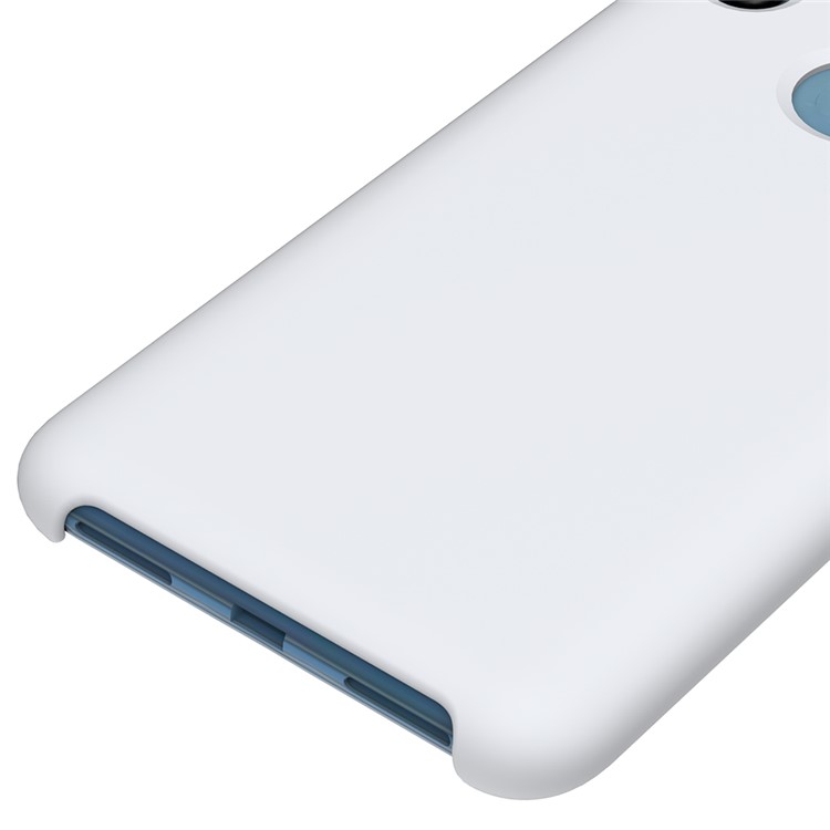 Capa Móvel de Silicone Líquido Para Xiaomi Redmi Note 6 Pro - Branco