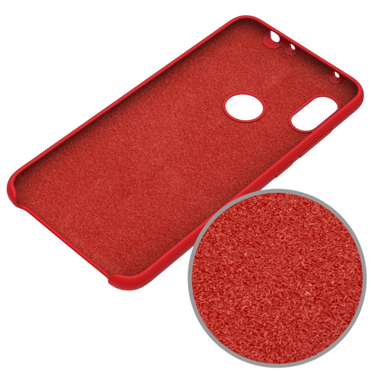 Liquid Silicone Back Case Cover for Xiaomi Redmi Note 6 Pro - Red-5