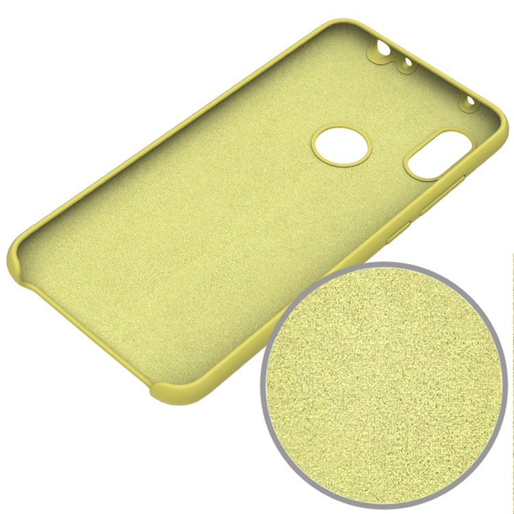 Liquid Silicone Mobile Phone Case for Xiaomi Redmi Note 6 Pro - Yellow-5