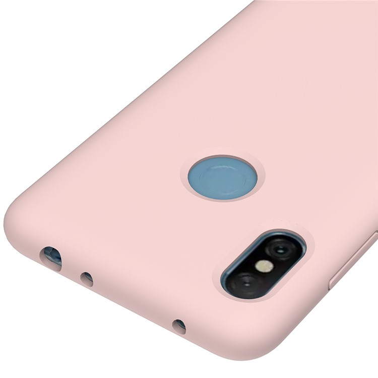 Liquid Silicone Protection Shell for Xiaomi Redmi Note 6 Pro - Pink-2