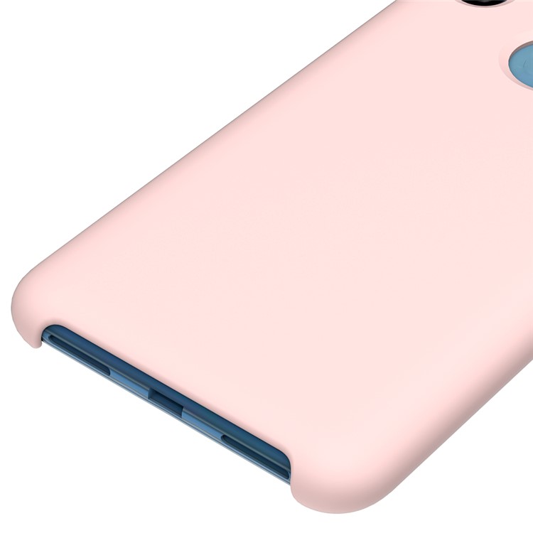Liquid Silicone Protection Shell for Xiaomi Redmi Note 6 Pro - Pink-3
