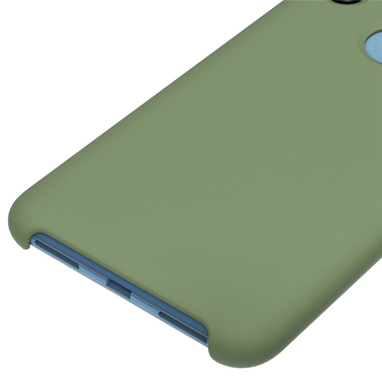 Liquid Silicone Cell Phone Cover for Xiaomi Redmi Note 6 Pro - Green-3