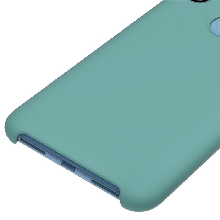 Liquid Silicone Cell Phone Case for Xiaomi Redmi Note 6 Pro - Cyan-3