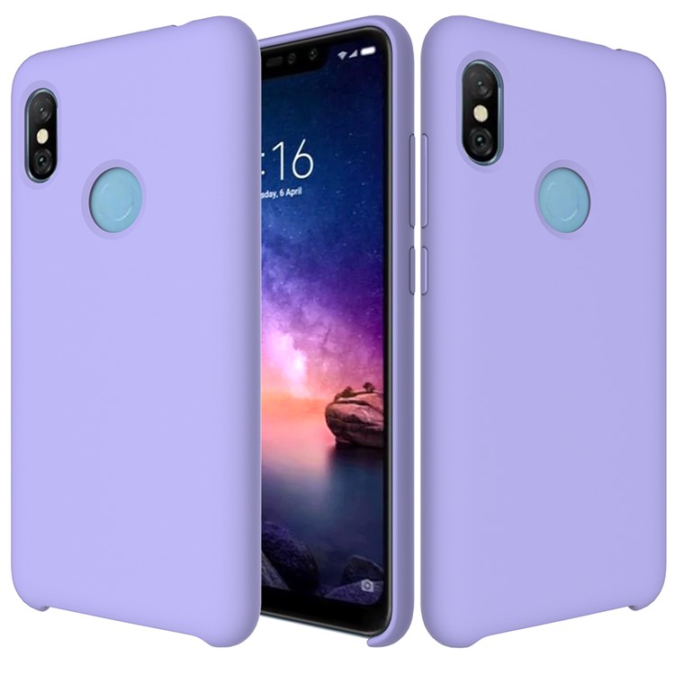 Liquid Silicone Protection Shell for Xiaomi Redmi Note 6 Pro - Purple-1