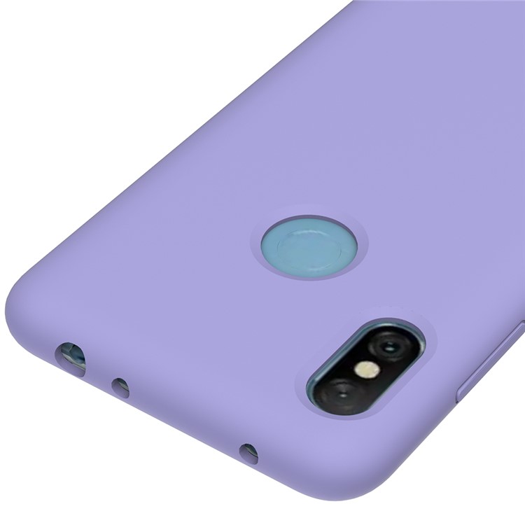 Liquid Silicone Protection Shell for Xiaomi Redmi Note 6 Pro - Purple-2