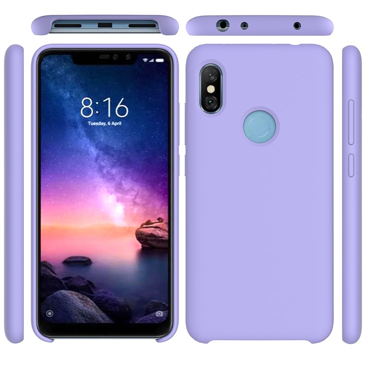 Liquid Silicone Protection Shell for Xiaomi Redmi Note 6 Pro - Purple-4