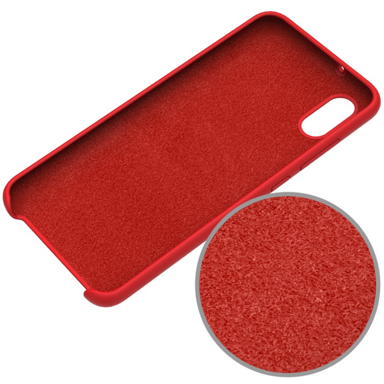 For Xiaomi Mi 8 Pro Phone Cover Liquid Silicone Mobile Case - Red-2