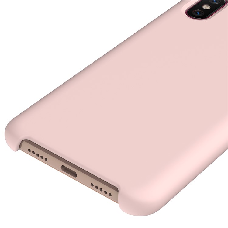 For Xiaomi Mi 8 Pro Mobile Casing Liquid Silicone Mobile Case - Pink-2
