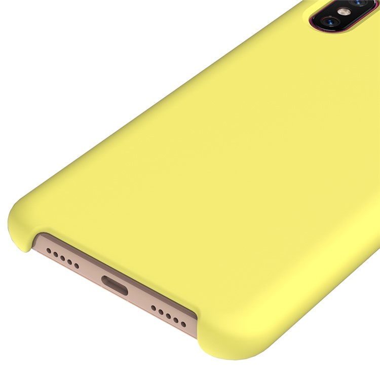 Custodia Protettiva In Silicone Liquido Per Custodia Protettiva Xiaomi Mi 8 Pro - Giallo-3